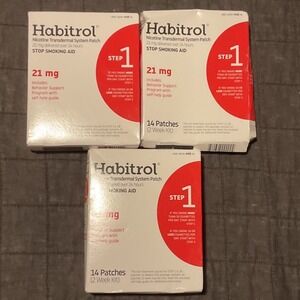Habitrol Nicotine Transdermal System Patch 21 mg 14 Patches Lot of 3